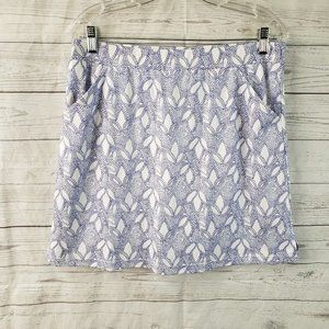 Whimsey Rose Womens Skort Sz Large Purple White Pull On Pockets